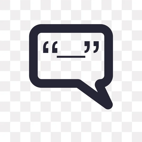 Speech Bubble Vector Icon Isolated Transparent Background Speech Bubble Logo — Stock Vector