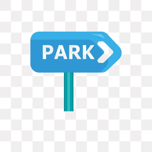 Park Vector Icon Isolated Transparent Background Park Logo Concept — Stock Vector