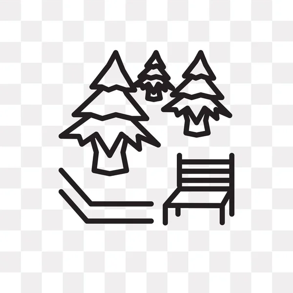 Значок Вектора Парка Изолирован Прозрачном Фоне Концепция Логотипа Парка — стоковый вектор
