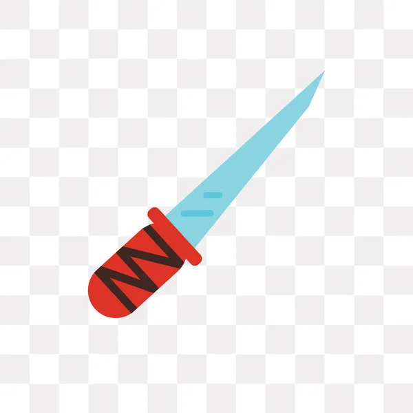 Icona vettoriale del coltello isolato su sfondo trasparente, logo del coltello — Vettoriale Stock