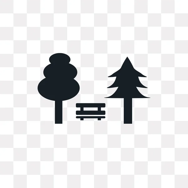 Ícone Vetorial Parque Isolado Fundo Transparente Conceito Logotipo Parque — Vetor de Stock