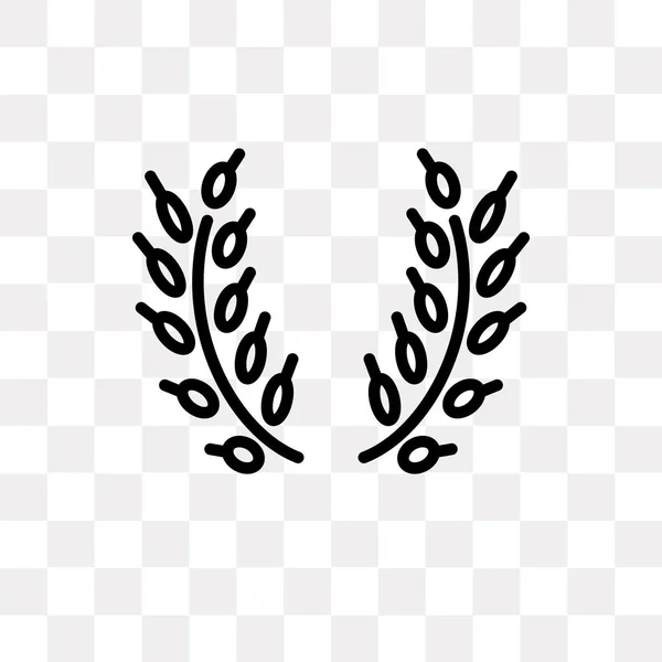 Значок Вектора Венка Изолирован Прозрачном Фоне Концепция Логотипа Венка — стоковый вектор