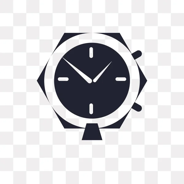 Ícone Vetor Relógio Alarme Isolado Fundo Transparente Conceito Logotipo Relógio — Vetor de Stock