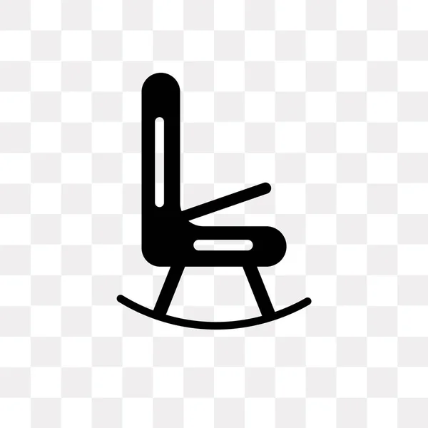 摇摆椅矢量图标隔离在透明背景上 摇椅徽标概念 — 图库矢量图片
