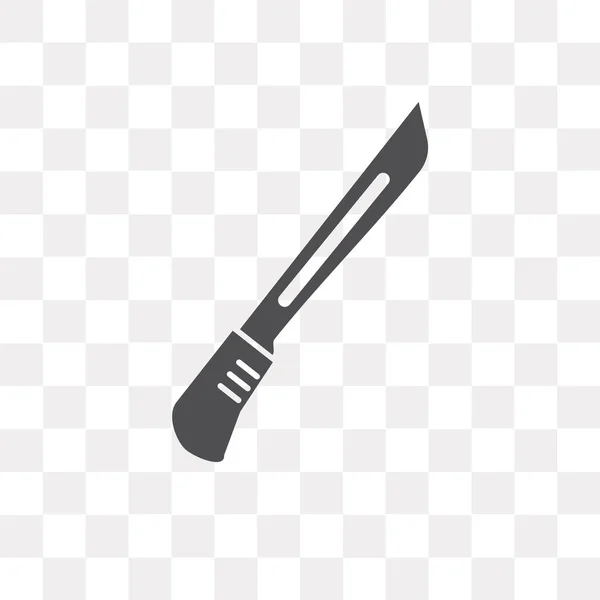 Icono del vector del cuchillo aislado sobre fondo transparente, logotipo del cuchillo — Archivo Imágenes Vectoriales
