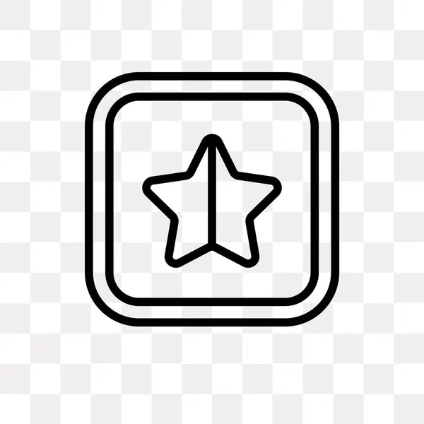 Favourite Star Vector Icon Isolated Transparent Background Favourite Star Logo — Stock Vector