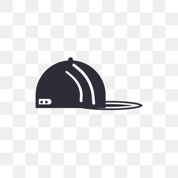Векторна Піктограма Бейсбольної Шапки Ізольована Прозорому Фоні Концепція Логотипу Бейсбольної — стоковий вектор