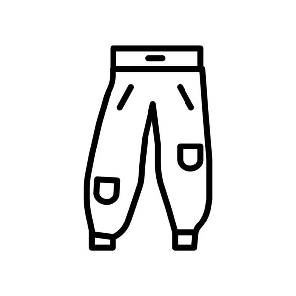 Pantalones Icono Vector Aislado Sobre Fondo Blanco Pantalones Signo Transparente — Archivo Imágenes Vectoriales