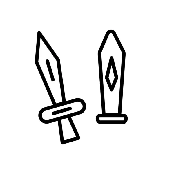 Vetor de ícone de faca isolado no fundo branco, sinal de faca —  Vetores de Stock