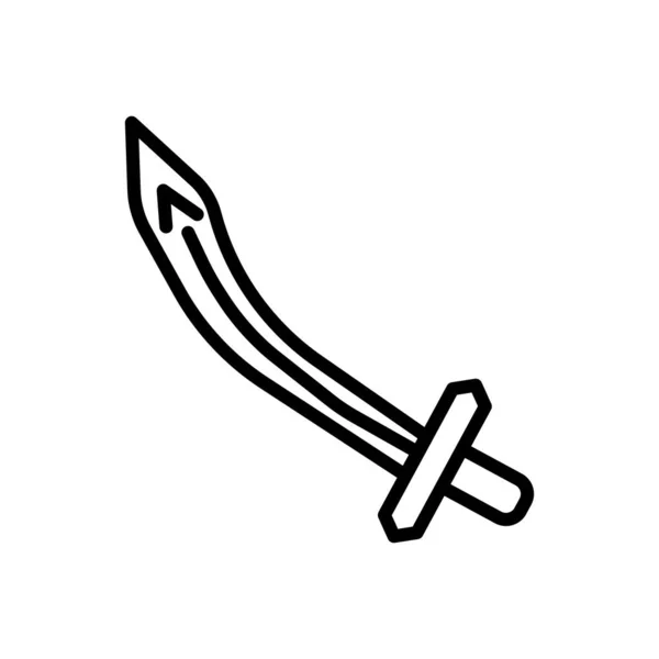 Scimitar Pictogram Vector Geïsoleerd Een Witte Achtergrond Scimitar Transparante Teken — Stockvector