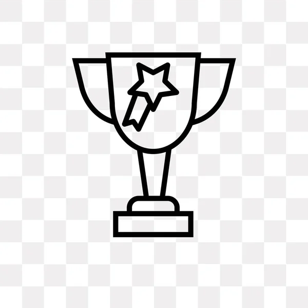 Trofeo Icono Vectorial Aislado Sobre Fondo Transparente Concepto Logotipo Trophy — Vector de stock