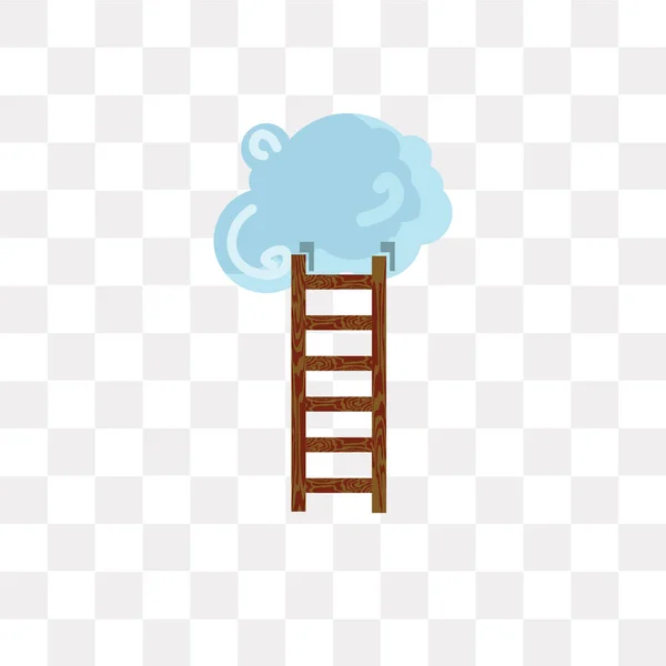 Ladder Vector Pictogram Geïsoleerd Transparante Achtergrond Ladder Logo Concept — Stockvector