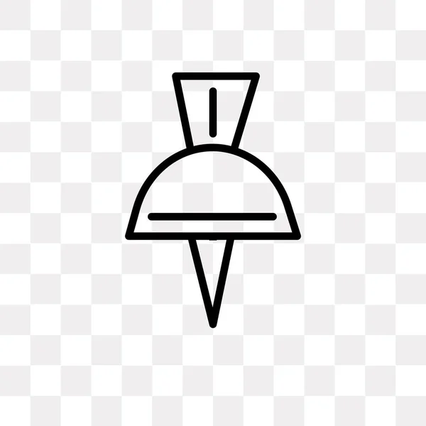 Шкільна Піктограма Штифта Ізольована Прозорому Фоні Концепція Логотипу Шкільна Штифта — стоковий вектор