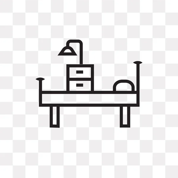 Bett Vektor Symbol Isoliert Auf Transparentem Hintergrund Bett Logo Konzept — Stockvektor
