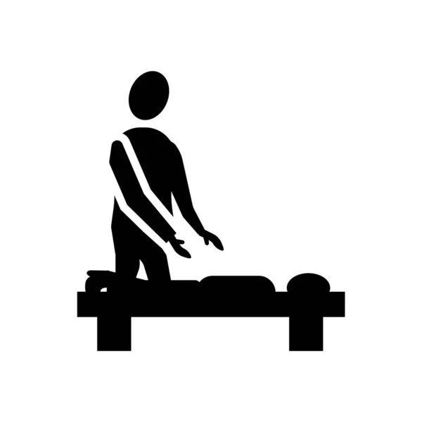 Icône de massage vecteur isolé sur fond blanc, signe de massage — Image vectorielle