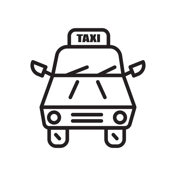 Taxi ikona Vektor izolovaných na bílém pozadí, Taxi znakem, linea — Stockový vektor