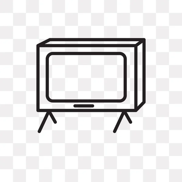 Monitor icono vectorial aislado sobre fondo transparente, diseño del logotipo del monitor — Archivo Imágenes Vectoriales