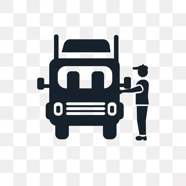 Náklaďák vektorové ikony izolované na průhledné pozadí, design loga Truck — Stockový vektor