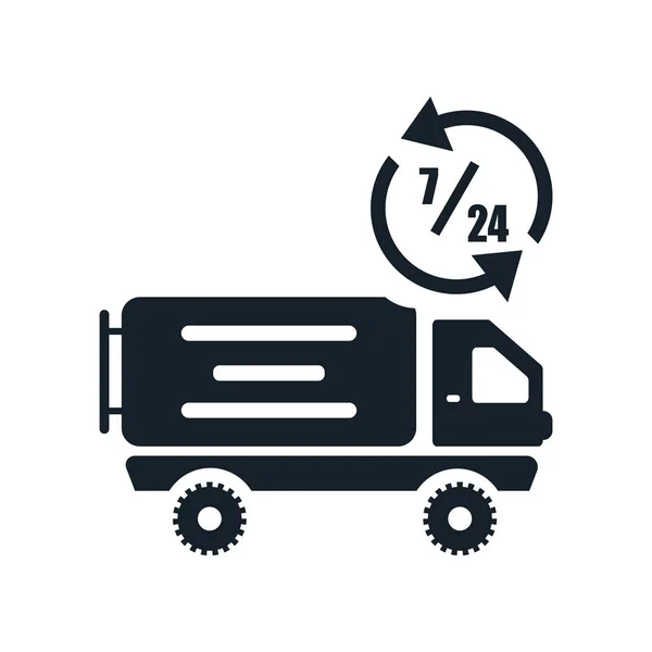 Vettore icona camion isolato su sfondo bianco, segno camion — Vettoriale Stock