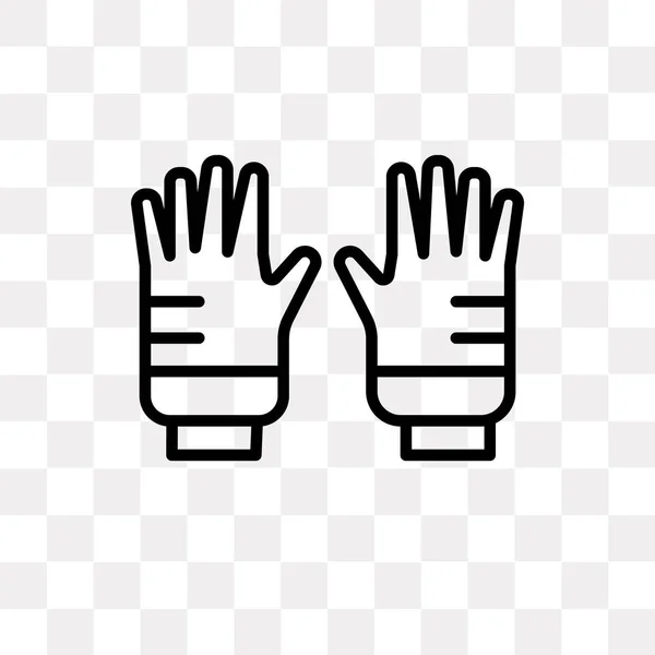 透明な背景 手袋ロゴのコンセプトに分離された手袋ベクトル アイコン — ストックベクタ