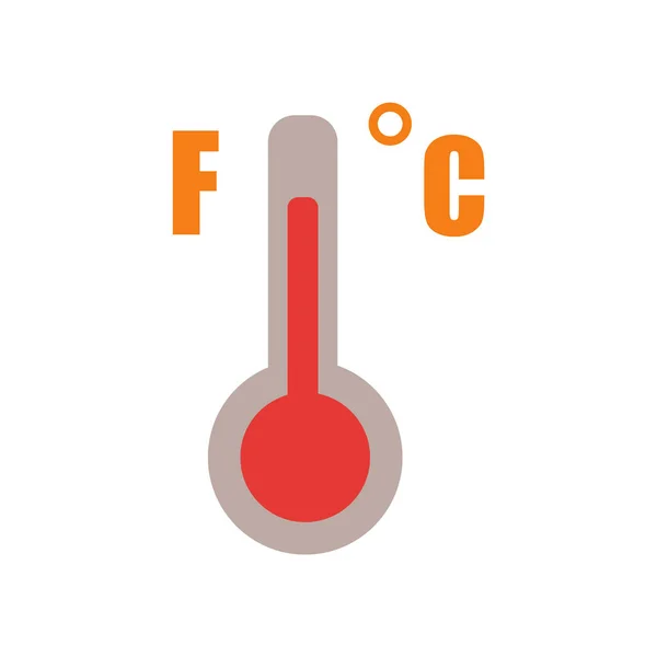 Termometern ikonen vektor isolerad på vit bakgrund, termomete — Stock vektor