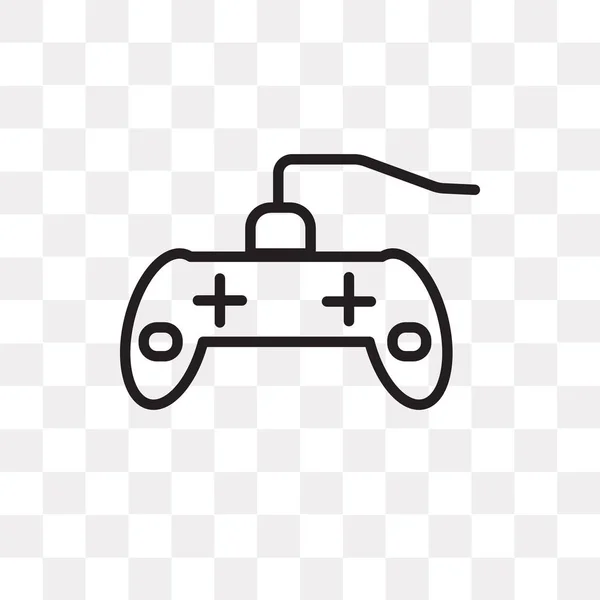 Icône Vectorielle Gamepad Isolée Sur Fond Transparent Concept Logo Gamepad — Image vectorielle