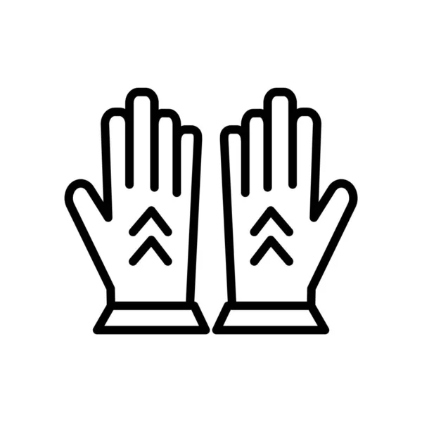 手袋のアイコン ベクトルの分離の白い背景 手袋透明な記号 線形シンボルと輪郭のスタイルでストローク設計要素 — ストックベクタ