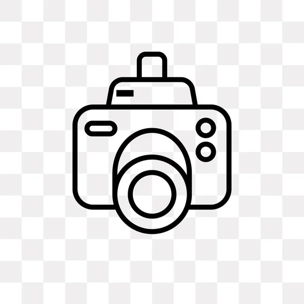 写真カメラ ベクトルのアイコンが透明な背景 写真カメラのロゴのコンセプトに分離 — ストックベクタ