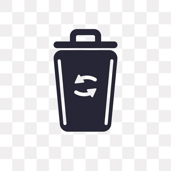 Icono Vector Basura Aislado Sobre Fondo Transparente Concepto Logotipo Basura — Vector de stock
