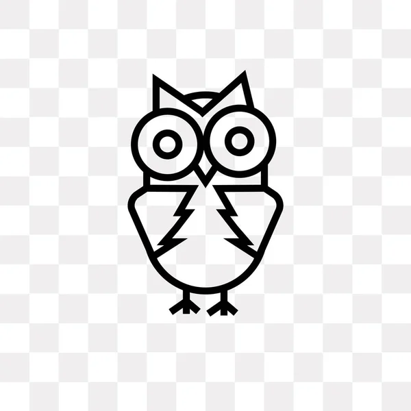 Big Eyes Búho Icono Vectorial Aislado Sobre Fondo Transparente Big — Vector de stock