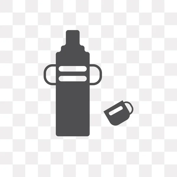 Thermos vector icon isolated on transparent background, Thermos — Stock Vector