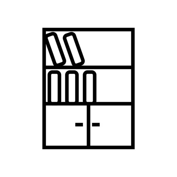 Значок Книжкової Полиці Вектор Ізольований Білому Тлі Книжкова Полиця Прозорий — стоковий вектор