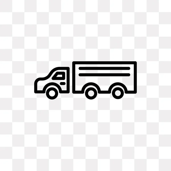 Saydam arka plan üzerinde kamyon logo tasarımı izole kamyon vektör simgesi — Stok Vektör
