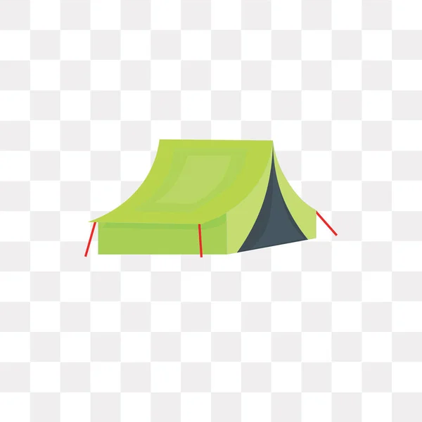 Tent Vector Icon Isolated Transparent Background Tent Logo Concept — Stock Vector