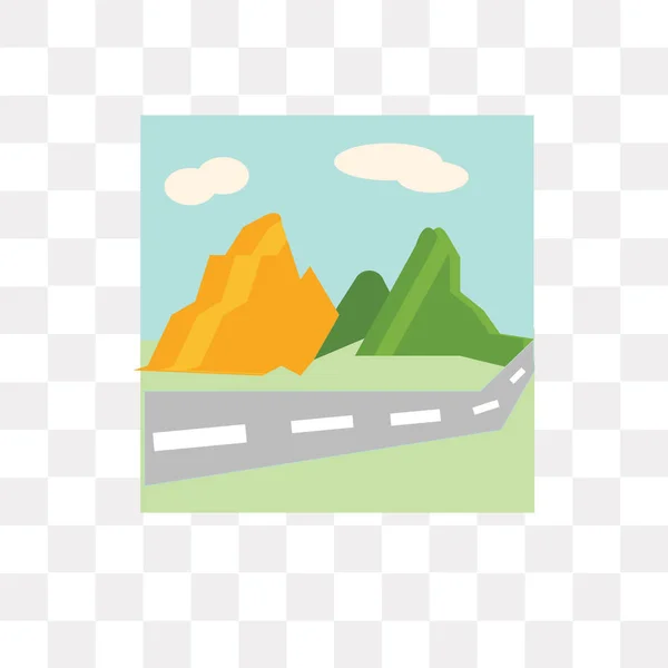 Εικονίδιο Του Φορέα Βουνού Απομονωμένοι Διαφανές Φόντο Βουνό Λογότυπο Έννοια — Διανυσματικό Αρχείο