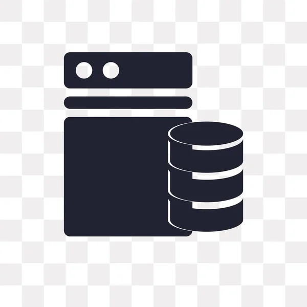 Datenbank Vektor Symbol Isoliert Auf Transparentem Hintergrund Datenbank Logo Konzept — Stockvektor
