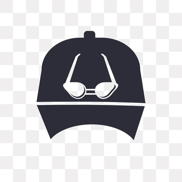 Icono Vector Gorra Béisbol Aislado Sobre Fondo Transparente Concepto Logo — Vector de stock