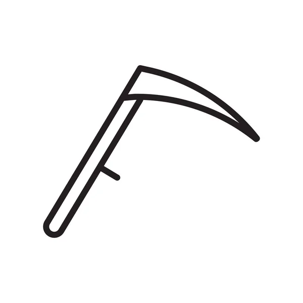 Значок Scythe Вектор Ізольований Білому Тлі Прозора Вивіска Scythe Лінійний — стоковий вектор