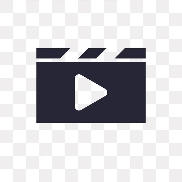 Icône Vectorielle Lecteur Vidéo Isolée Sur Fond Transparent Concept Logo — Image vectorielle
