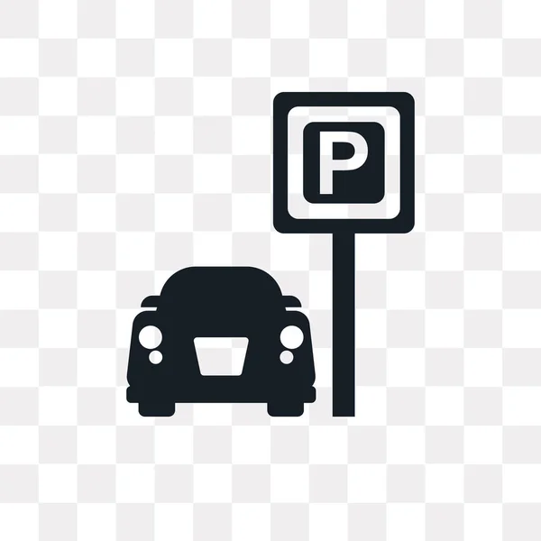 Vector de estacionamiento icono aislado sobre fondo transparente, Aparcamiento — Vector de stock