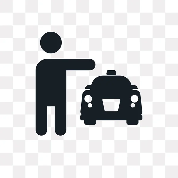 Taxi vector icono aislado sobre fondo transparente, Taxi logo d — Vector de stock