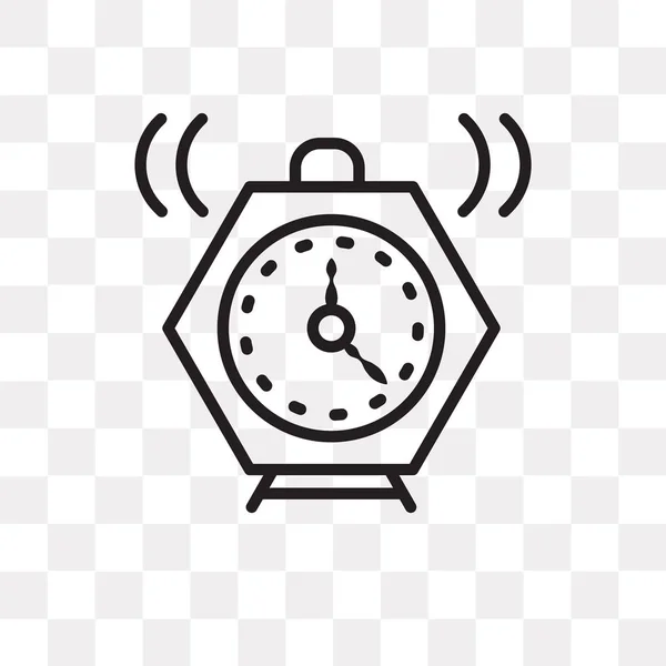 Ícone Vetor Alarme Isolado Fundo Transparente Conceito Logotipo Alarme — Vetor de Stock
