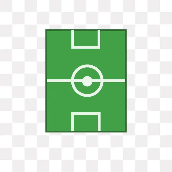 Icône Vectorielle Terrain Football Isolé Sur Fond Transparent Concept Logo — Image vectorielle