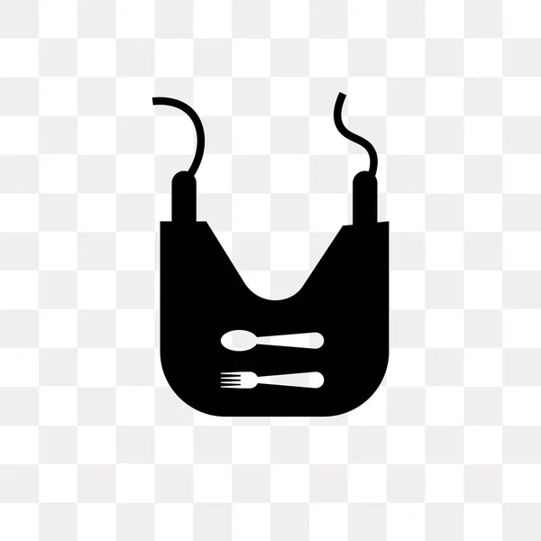 Bavoir icône vectorielle isolé sur fond transparent, Bib logo des — Image vectorielle