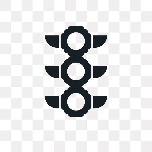 Vector Trafikljus Isolerad Transparent Bakgrund Trafikljus Logotyp Koncept — Stock vektor
