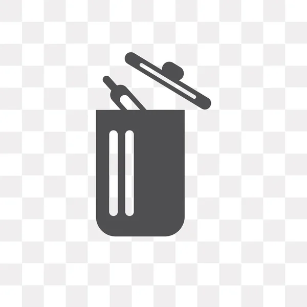 Saydam Arka Plan Üzerinde Çöp Logo Kavramı Izole Çöp Vektör — Stok Vektör