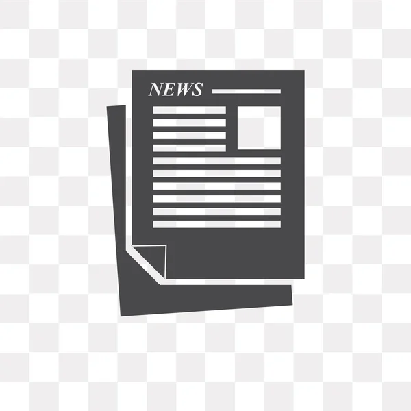Εφημερίδα Εικονίδιο Διάνυσμα Απομονώνονται Διαφανές Φόντο Εφημερίδα Λογότυπο Έννοια — Διανυσματικό Αρχείο