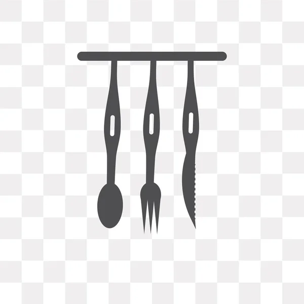 餐具矢量图标隔离在透明的背景, 餐具 — 图库矢量图片
