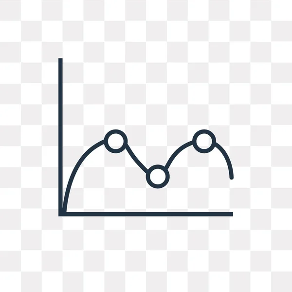 Line chart vector icon isolated on transparent background, Line chart logo design