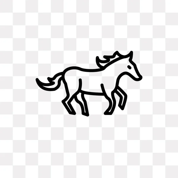 アラブ馬ベクトルのアイコンが透明な背景 アラブ馬のロゴのコンセプトに分離 — ストックベクタ